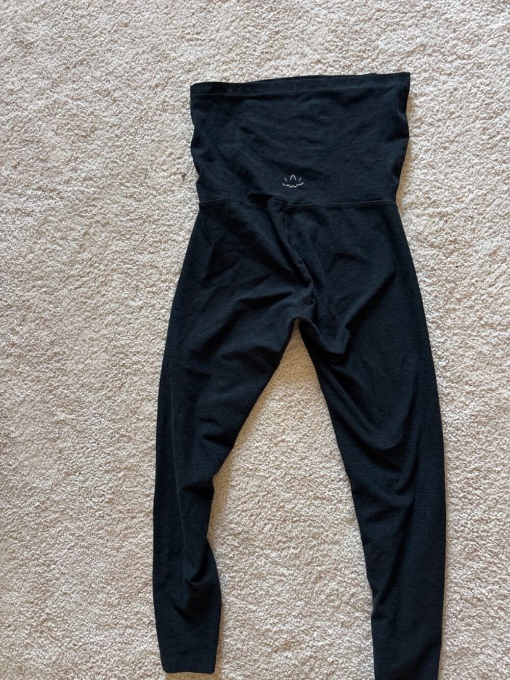 Beyond Yoga Beyond the Bump Black Maternity Leggings